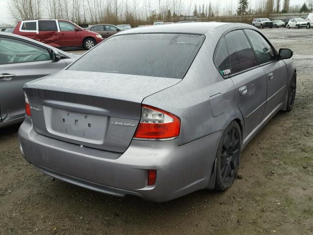 4S3BL616597223841 - 2009 SUBARU LEGACY 2.5 GRAY photo 4