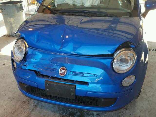 3C3CFFDR7FT648264 - 2015 FIAT 500 POP BLUE photo 9