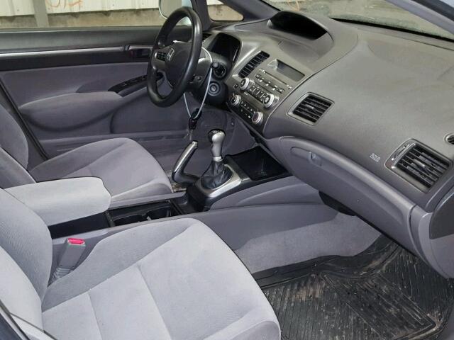 2HGFA15847H107555 - 2007 HONDA CIVIC EX SILVER photo 5