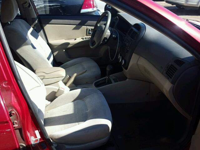 KNAFE221295655545 - 2009 KIA SPECTRA EX RED photo 5