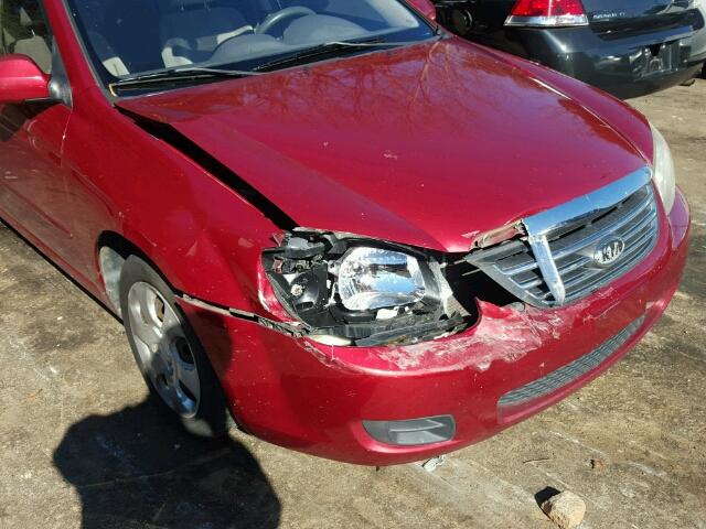 KNAFE221295655545 - 2009 KIA SPECTRA EX RED photo 9