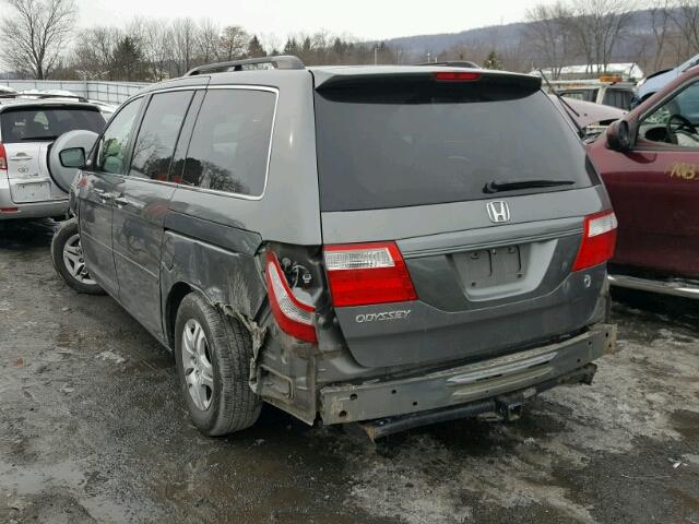 5FNRL38677B062094 - 2007 HONDA ODYSSEY EX CHARCOAL photo 3