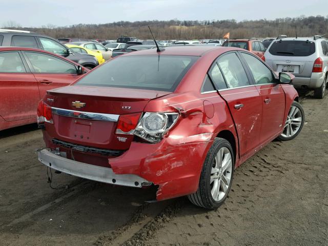 1G1PH5SC2C7158033 - 2012 CHEVROLET CRUZE LTZ RED photo 4