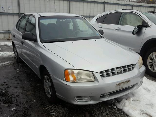 KMHCG45C62U361145 - 2002 HYUNDAI ACCENT GL SILVER photo 1