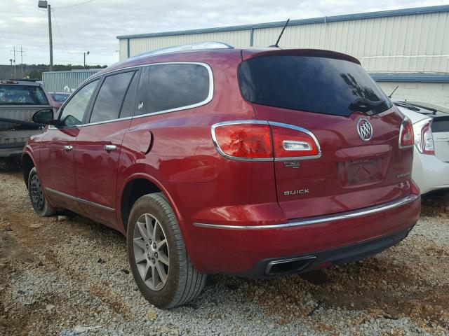 5GAKRBKD8EJ151195 - 2014 BUICK ENCLAVE RED photo 3