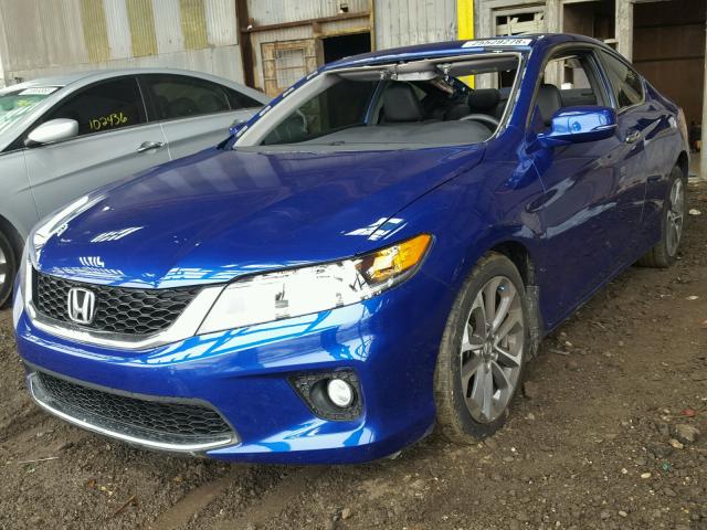 1HGCT2B86DA003215 - 2013 HONDA ACCORD EXL BLUE photo 2