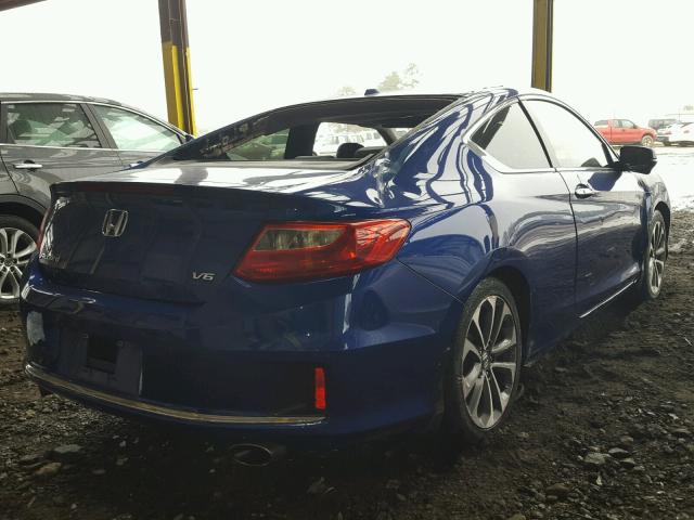 1HGCT2B86DA003215 - 2013 HONDA ACCORD EXL BLUE photo 4