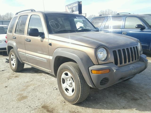 1J4GL48K22W167182 - 2002 JEEP LIBERTY SP BROWN photo 1