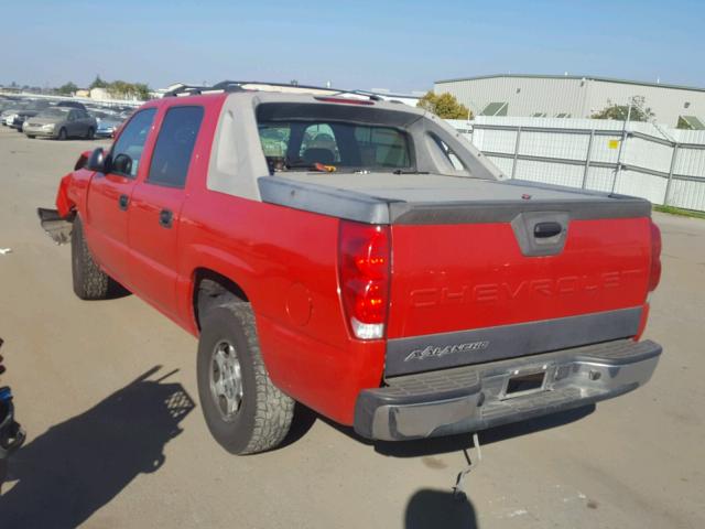 3GNEC12T24G212739 - 2004 CHEVROLET AVALANCHE RED photo 3