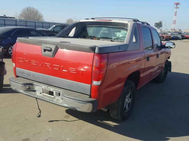 3GNEC12T24G212739 - 2004 CHEVROLET AVALANCHE RED photo 4