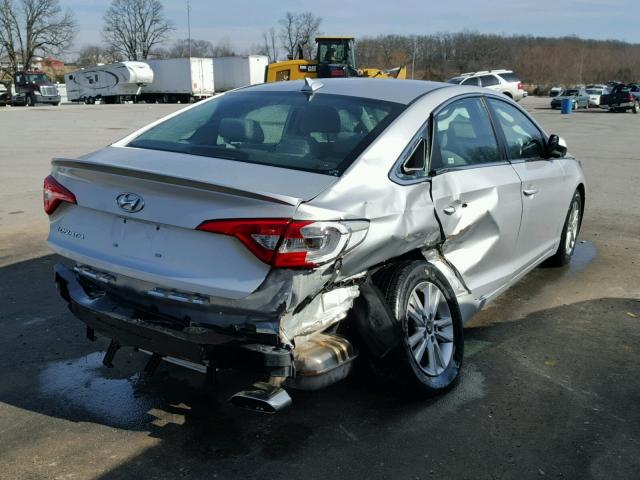 5NPE24AFXHH569463 - 2017 HYUNDAI SONATA SE SILVER photo 4