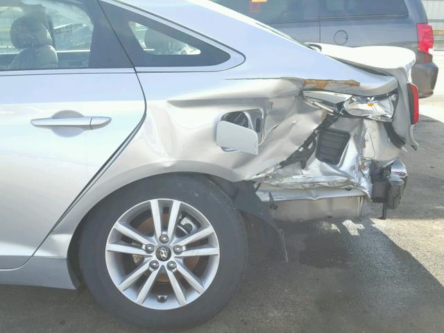 5NPE24AFXHH569463 - 2017 HYUNDAI SONATA SE SILVER photo 9