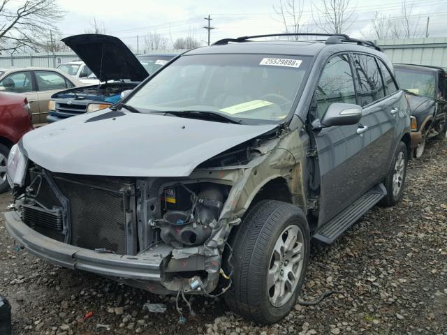 2HNYD28298H539467 - 2008 ACURA MDX GRAY photo 2