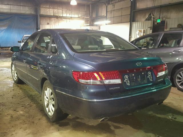 KMHFC46F28A332270 - 2008 HYUNDAI AZERA SE BLUE photo 3