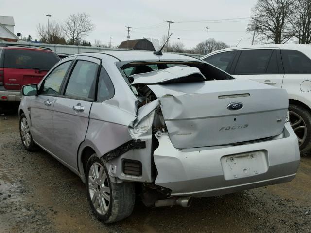 1FAHP35N38W166001 - 2008 FORD FOCUS SE SILVER photo 3