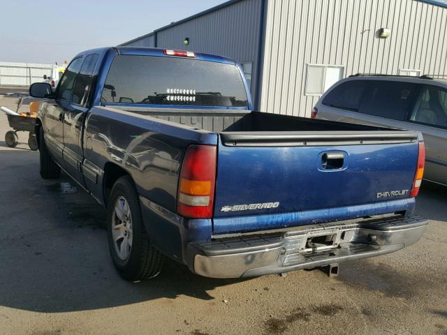 2GCEC19T911250844 - 2001 CHEVROLET SILVERADO BLUE photo 3