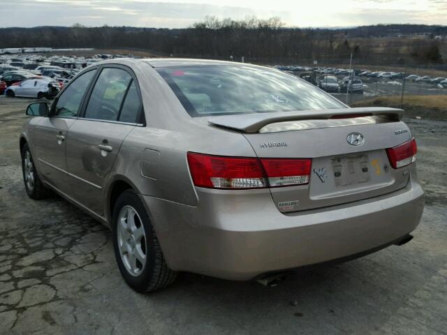 5NPEU46F36H054899 - 2006 HYUNDAI SONATA GLS GOLD photo 3