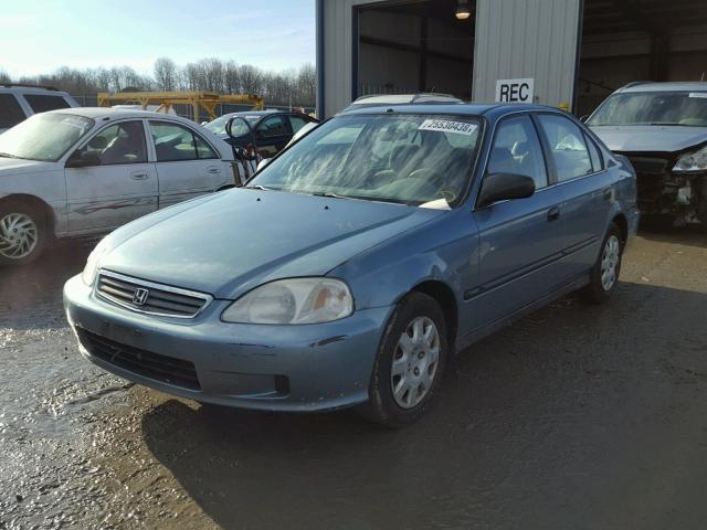 1HGEJ6670YL031769 - 2000 HONDA CIVIC LX BLUE photo 2