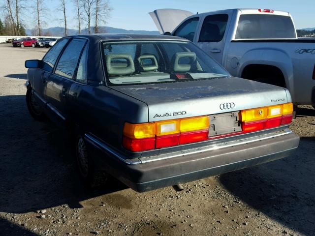 WAUFD5449MN001551 - 1991 AUDI 200 BLUE photo 3