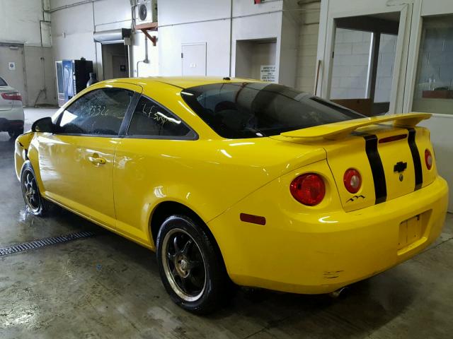 1G1AK18F487200128 - 2008 CHEVROLET COBALT LS YELLOW photo 3