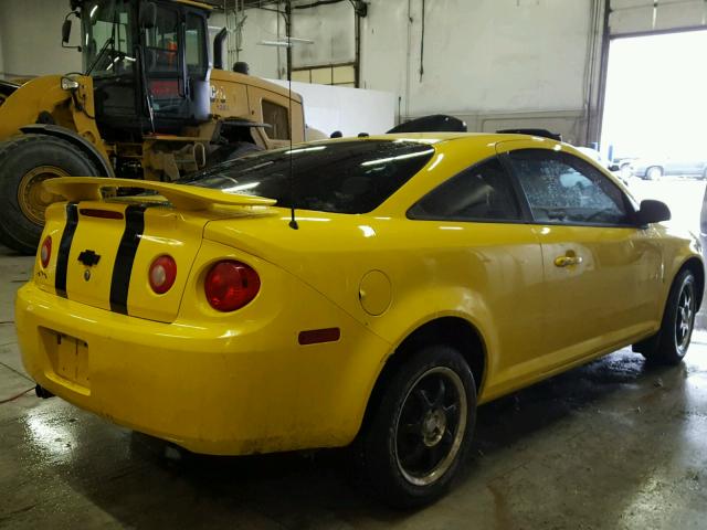 1G1AK18F487200128 - 2008 CHEVROLET COBALT LS YELLOW photo 4