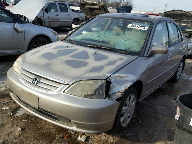 1HGES26713L019550 - 2003 HONDA CIVIC EX ვერცხლისფერი ფოტო 2