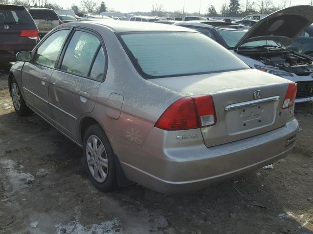 1HGES26713L019550 - 2003 HONDA CIVIC EX ვერცხლისფერი ფოტო 3