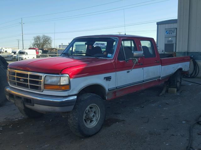 1FTJW36F7VEB19674 - 1997 FORD F350 RED photo 2