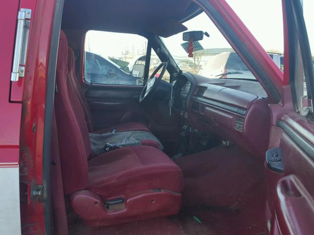 1FTJW36F7VEB19674 - 1997 FORD F350 RED photo 5