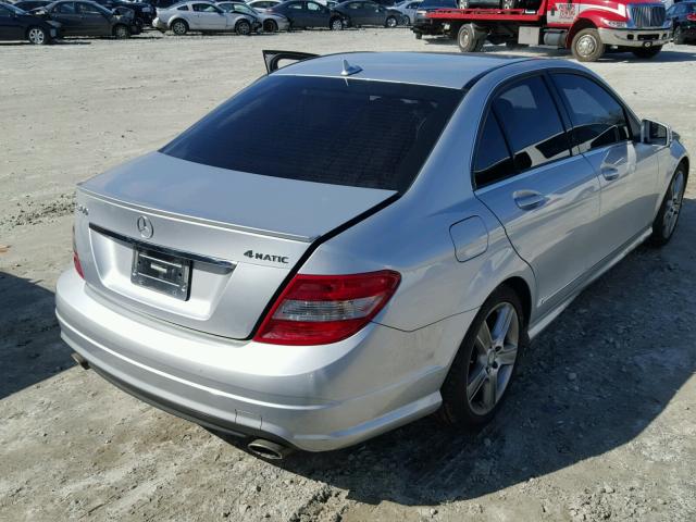 WDDGF8BB2BR178202 - 2011 MERCEDES-BENZ C 300 4MAT SILVER photo 4