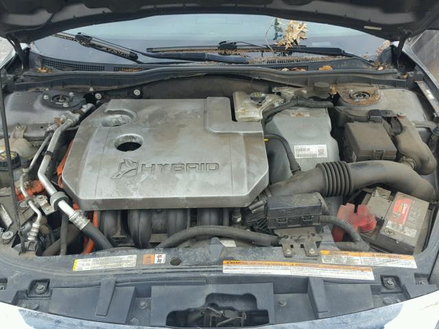 3FADP0L33AR262749 - 2010 FORD FUSION HYB GRAY photo 7