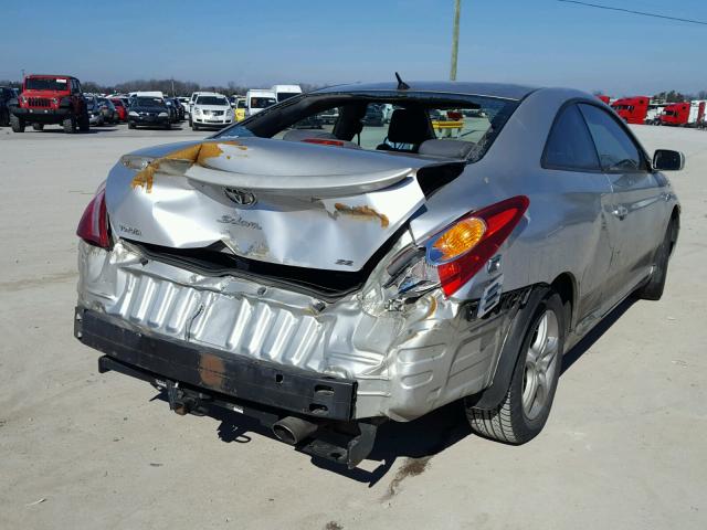 4T1CE38P64U798208 - 2004 TOYOTA CAMRY SOLA SILVER photo 4