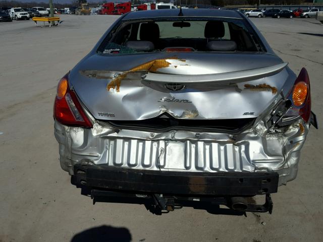 4T1CE38P64U798208 - 2004 TOYOTA CAMRY SOLA SILVER photo 9