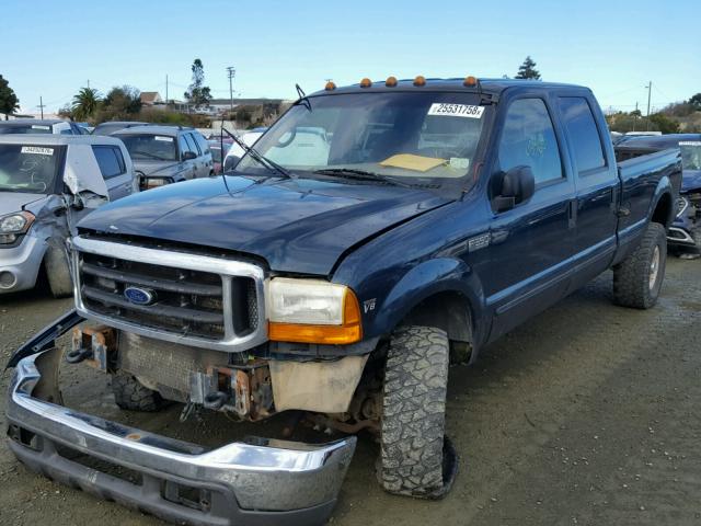 1FTSW31F7XEA01008 - 1999 FORD F350 SRW S GREEN photo 2