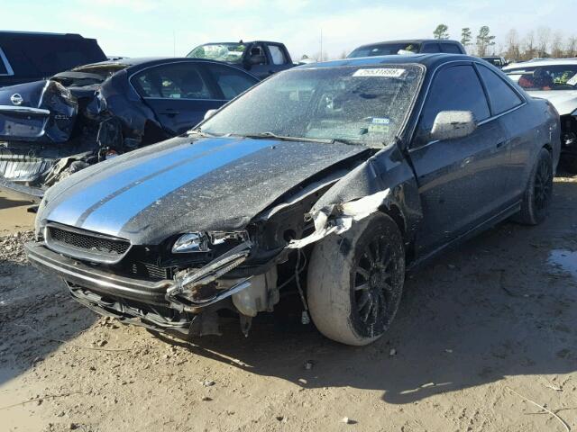 1HGCG32592A025979 - 2002 HONDA ACCORD EX BLACK photo 2