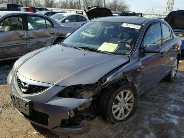 JM1BK32F381852595 - 2008 MAZDA 3 I GRAY photo 2