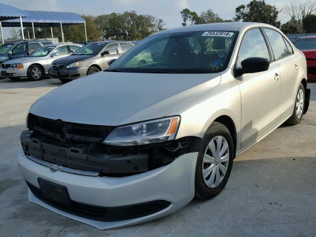 3VW2K7AJ5BM329955 - 2011 VOLKSWAGEN JETTA BASE SILVER photo 2