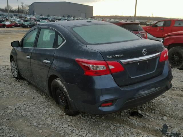 3N1AB7AP7HL654093 - 2017 NISSAN SENTRA S BLUE photo 3