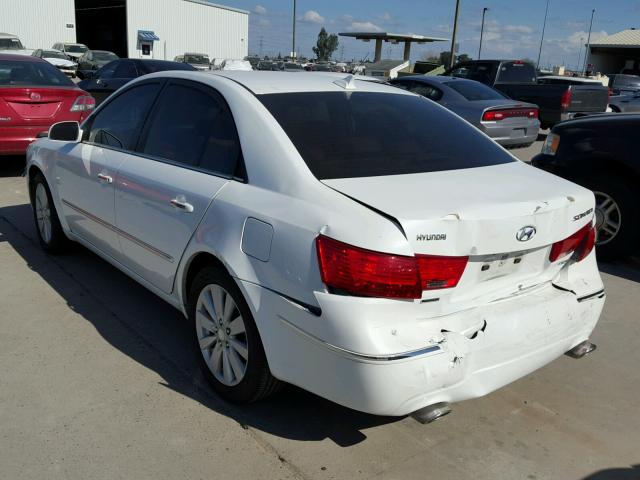 5NPEU46F19H473905 - 2009 HYUNDAI SONATA SE WHITE photo 3