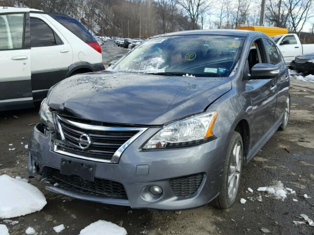 3N1AB7AP5FY247406 - 2015 NISSAN SENTRA S GRAY photo 2