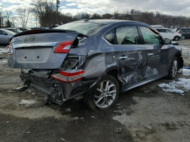 3N1AB7AP5FY247406 - 2015 NISSAN SENTRA S GRAY photo 4