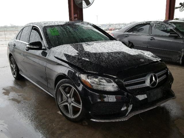 55SWF4KB6FU008093 - 2015 MERCEDES-BENZ C300 4MATI BLACK photo 1