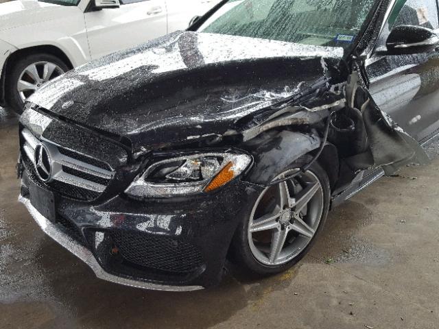 55SWF4KB6FU008093 - 2015 MERCEDES-BENZ C300 4MATI BLACK photo 9