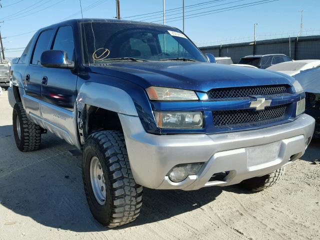 3GNEK13T32G107366 - 2002 CHEVROLET AVALANCHE BLUE photo 1