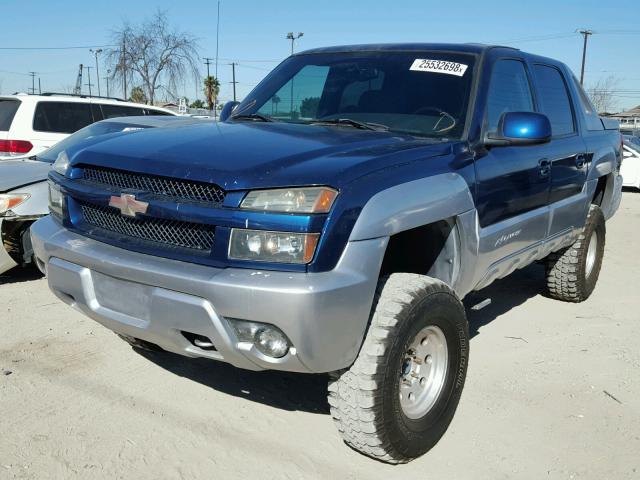 3GNEK13T32G107366 - 2002 CHEVROLET AVALANCHE BLUE photo 2