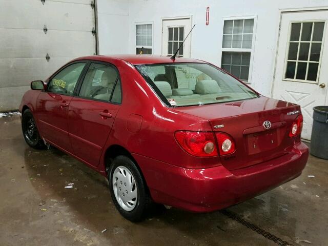 2T1BR32E68C928230 - 2008 TOYOTA COROLLA CE RED photo 3