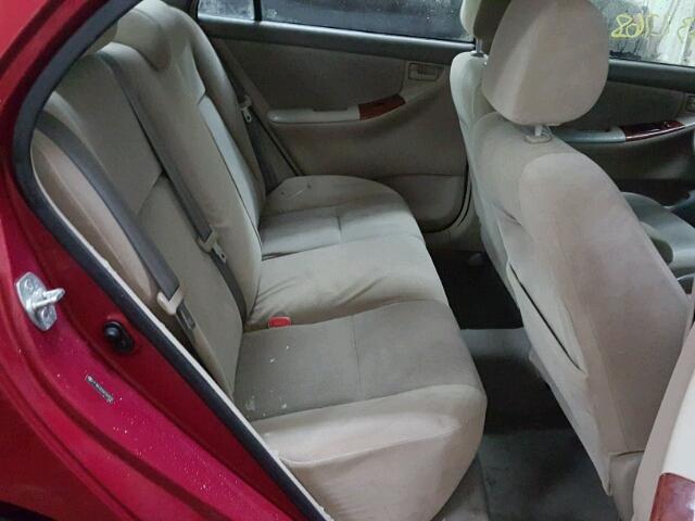 2T1BR32E68C928230 - 2008 TOYOTA COROLLA CE RED photo 6