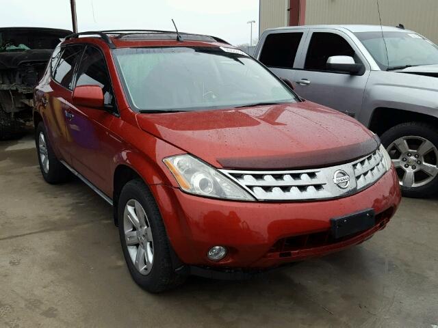 JN8AZ08T86W400617 - 2006 NISSAN MURANO SL RED photo 1