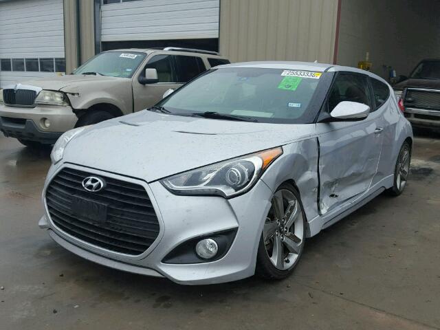 KMHTC6AE1DU162652 - 2013 HYUNDAI VELOSTER T SILVER photo 2