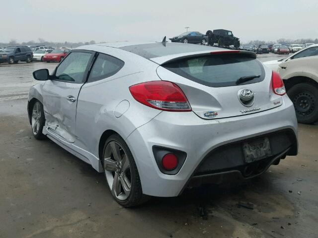 KMHTC6AE1DU162652 - 2013 HYUNDAI VELOSTER T SILVER photo 3